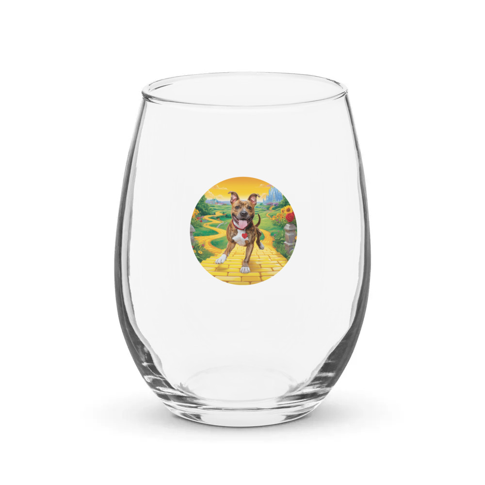 PugMug Custom Tony Hawk Stemless Wine Glass