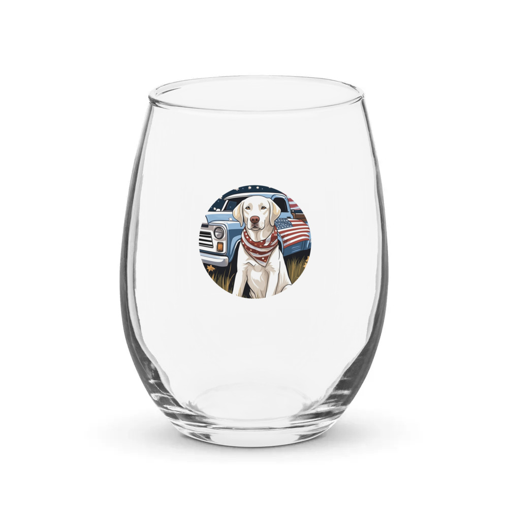 PugMug Custom Pet Stemless Wine Glass