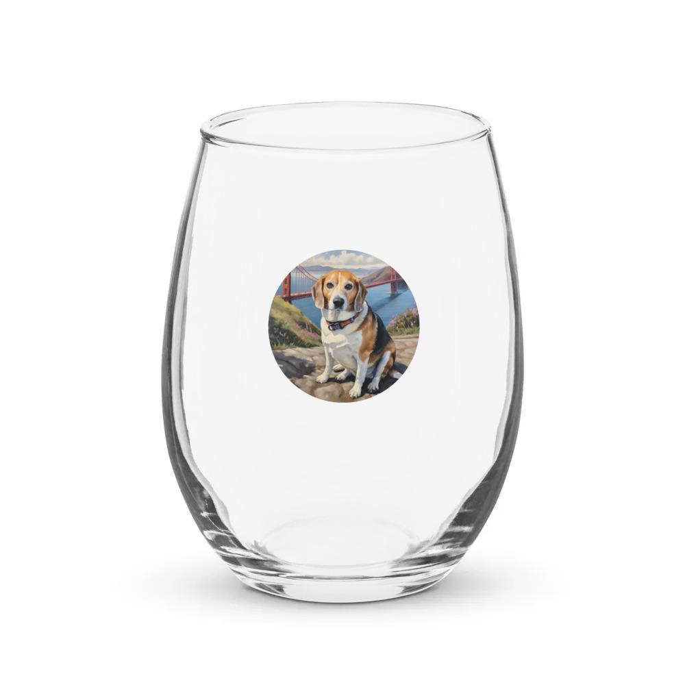 PugMug Custom Munchkin Stemless Wine Glass