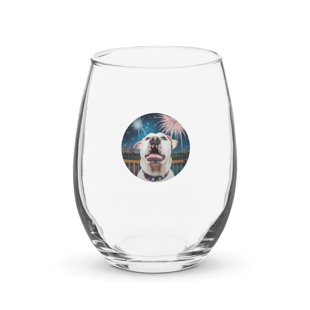 PugMug Custom Melody Stemless Wine Glass