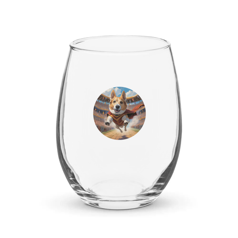 PugMug Custom Munchkin Stemless Wine Glass