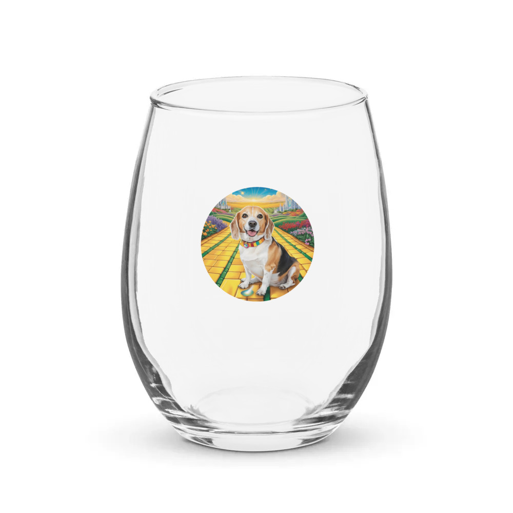 PugMug Custom Munchkin Stemless Wine Glass
