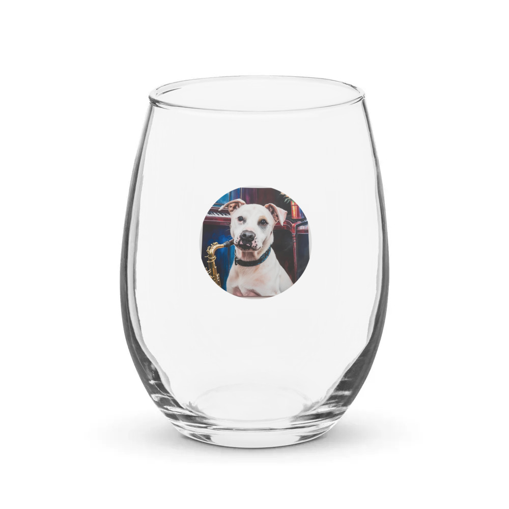 PugMug Custom Melody Stemless Wine Glass