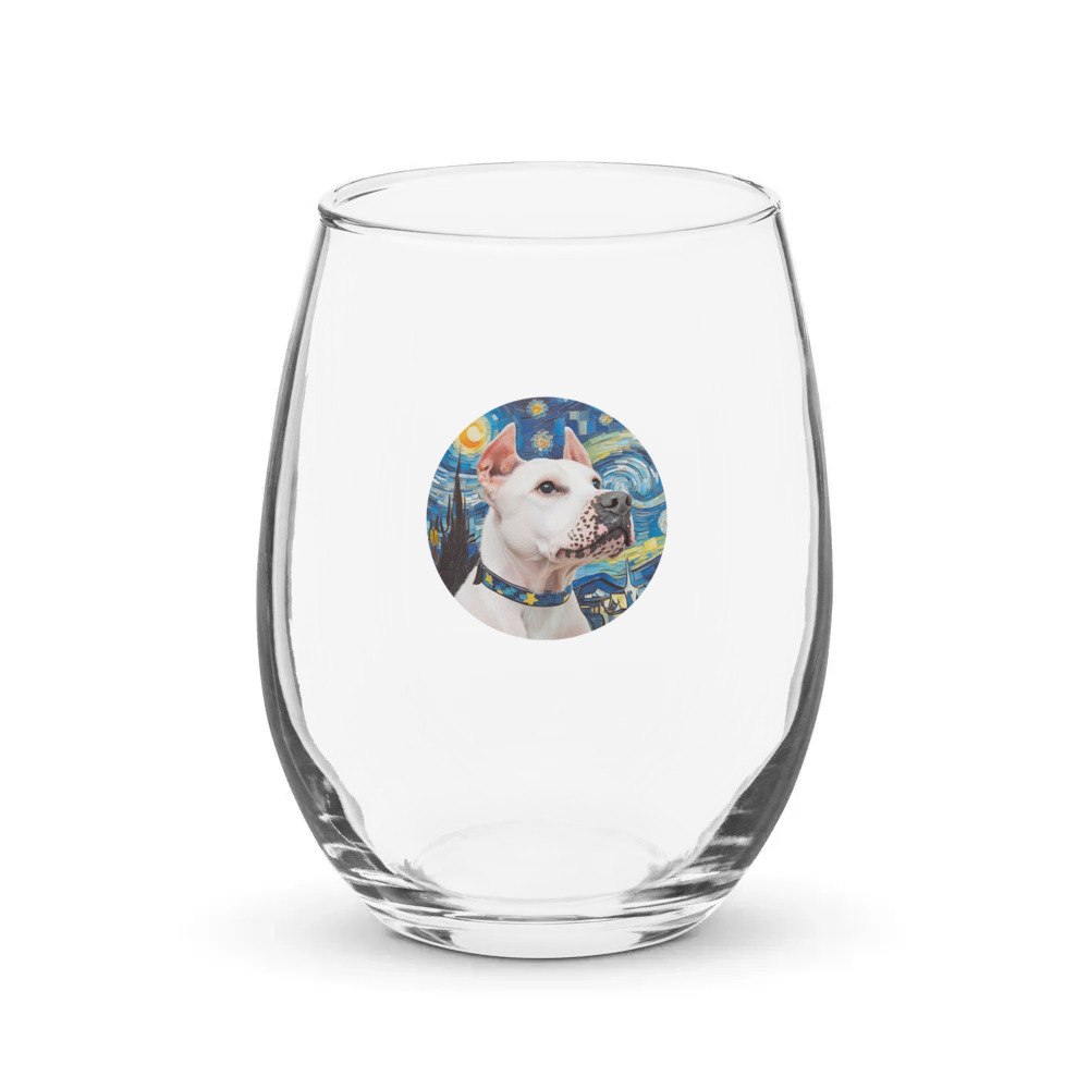 PugMug Custom Melody Stemless Wine Glass