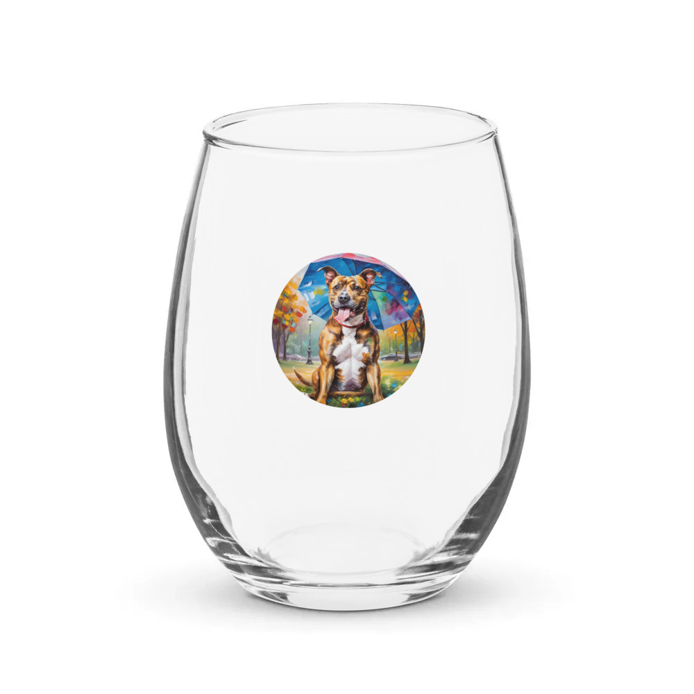 PugMug Custom Tony Hawk Stemless Wine Glass