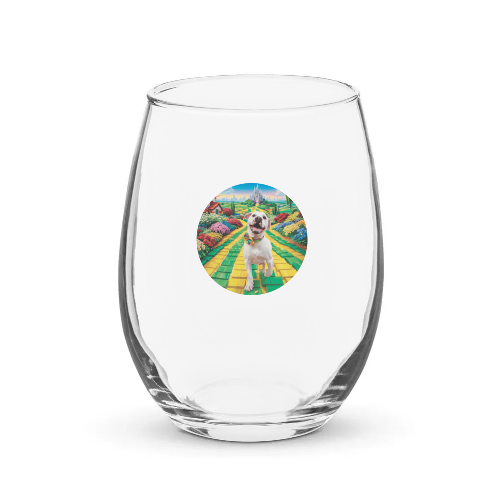 PugMug Custom Melody Stemless Wine Glass