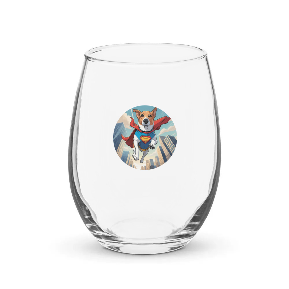 PugMug Custom Munchkin Stemless Wine Glass