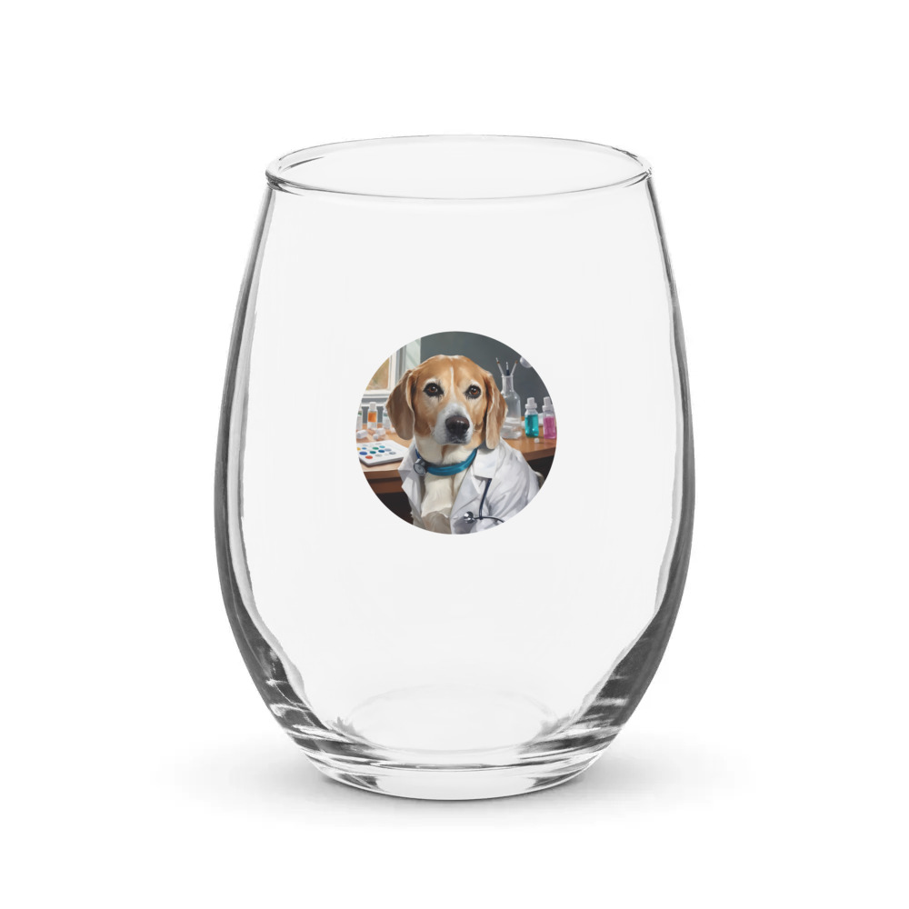 PugMug Custom Munchkin Stemless Wine Glass