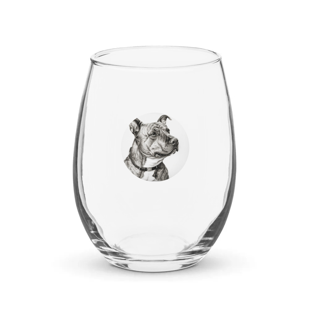 PugMug Custom Tony Hawk Stemless Wine Glass