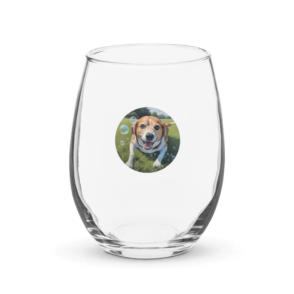 PugMug Custom Munchkin Stemless Wine Glass