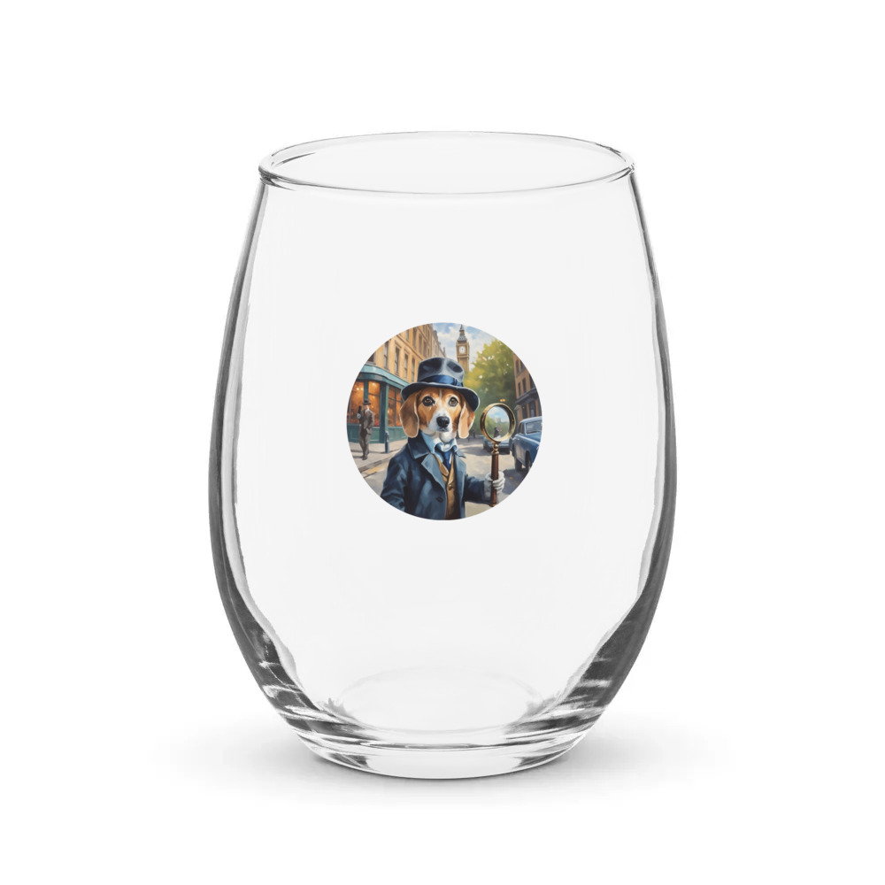 PugMug Custom Munchkin Stemless Wine Glass