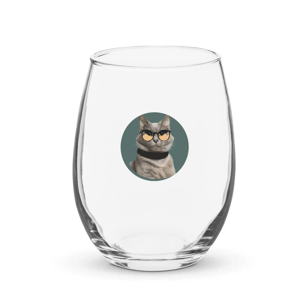 PugMug Custom Thumper Stemless Wine Glass