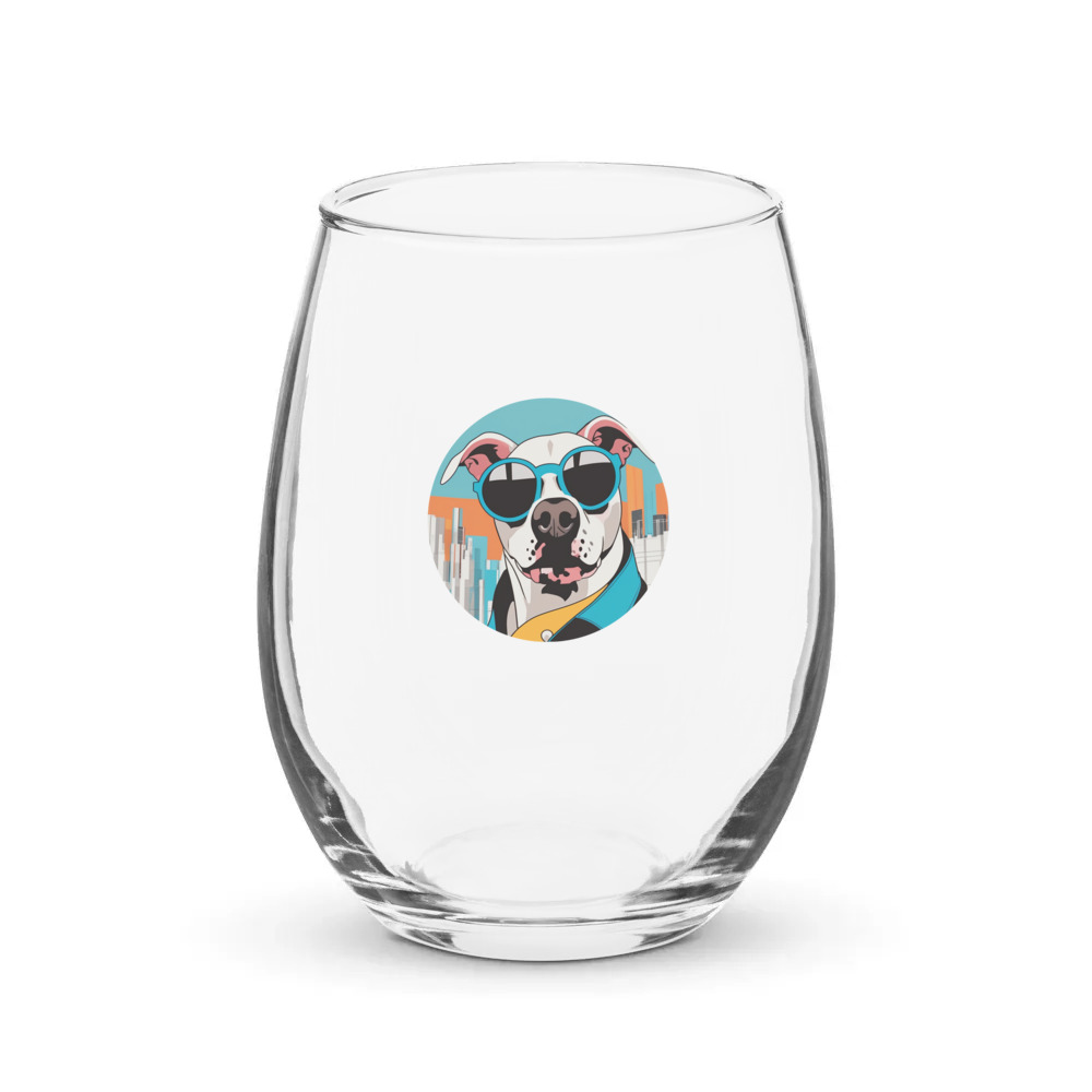 PugMug Custom Melody Stemless Wine Glass