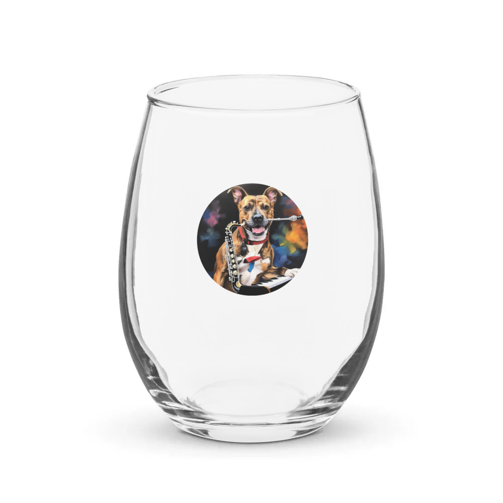 PugMug Custom Tony Hawk Stemless Wine Glass