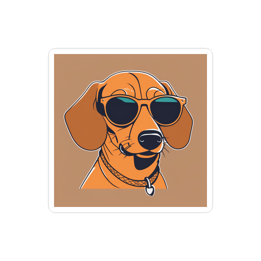 PugMug Custom Tan Dachshund Sticker