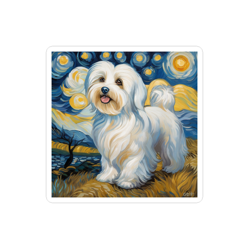 PugMug Custom White Havanese Dog Sticker