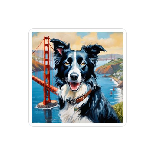 PugMug Custom Border Collie Sticker