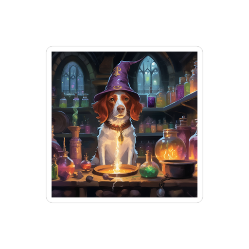 PugMug Custom Brittany Dog Sticker