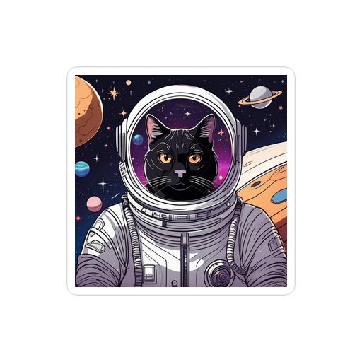 PugMug Custom Black Exotic Cat Sticker