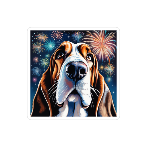 PugMug Custom Basset Hound Sticker