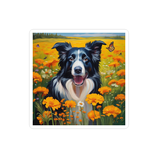 PugMug Custom Border Collie Sticker