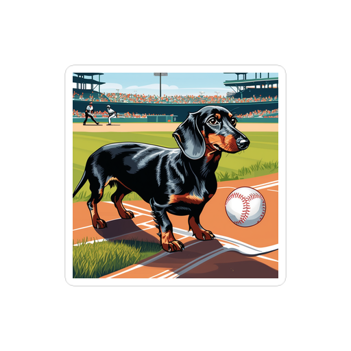 PugMug Custom Black Dachshund Sticker