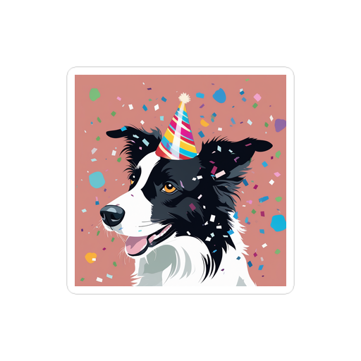 PugMug Custom Border Collie Sticker