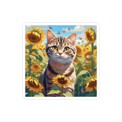PugMug Custom Tabby Scottish Fold Cat Sticker