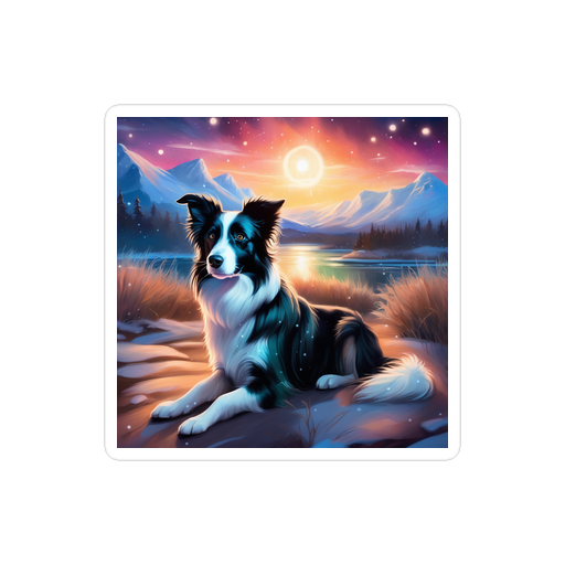 PugMug Custom Border Collie Sticker