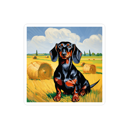 PugMug Custom Black Dachshund Sticker