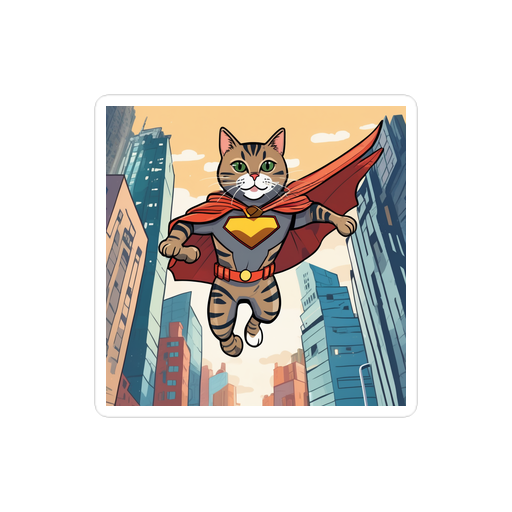PugMug Custom Tabby Companion Cat Sticker