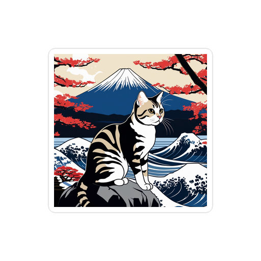 PugMug Custom Tabby American Shorthair Cat Sticker