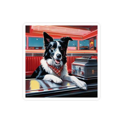 PugMug Custom Border Collie Sticker