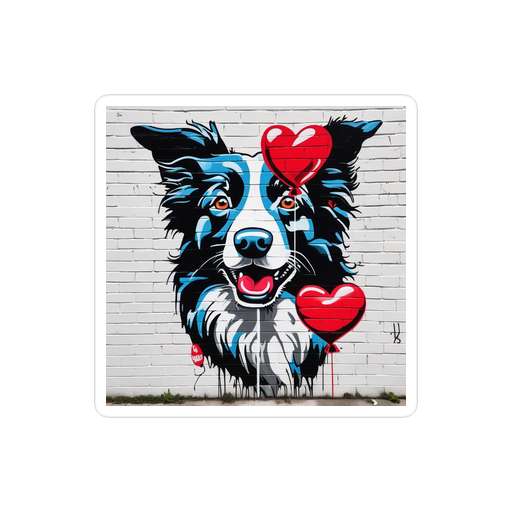 PugMug Custom Border Collie Sticker