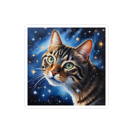 PugMug Custom Tabby Companion Cat Sticker