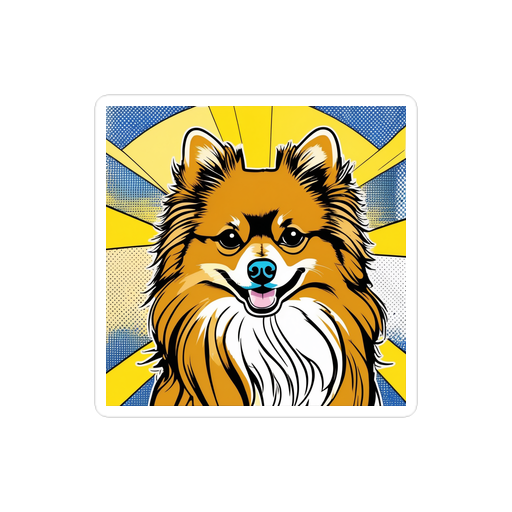 PugMug Custom Tan Pomeranian Sticker