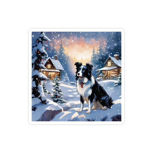 PugMug Custom Border Collie Sticker