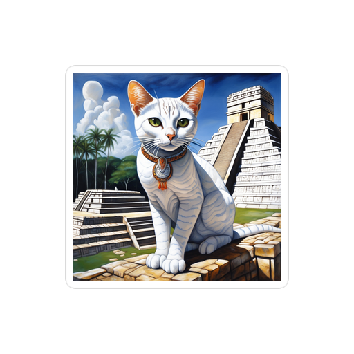 PugMug Custom White Companion Cat Sticker