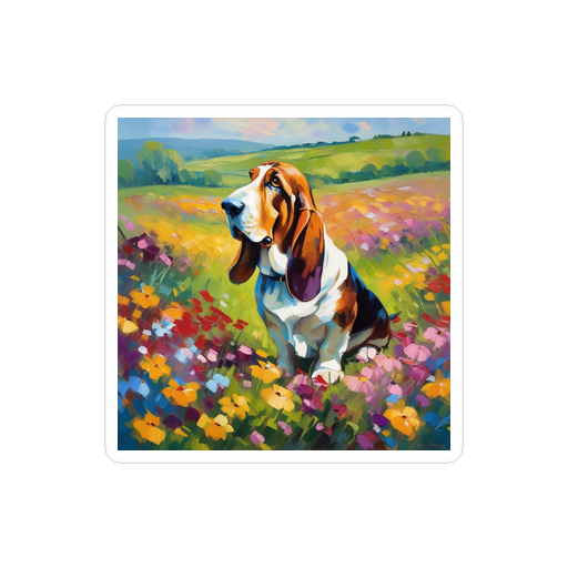 PugMug Custom Basset Hound Sticker