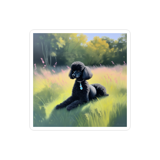 PugMug Custom Black Poodle Sticker