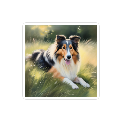 PugMug Custom Collie Sticker