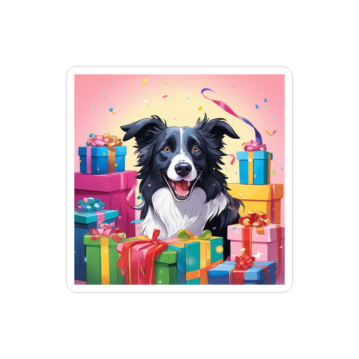 PugMug Custom Border Collie Sticker