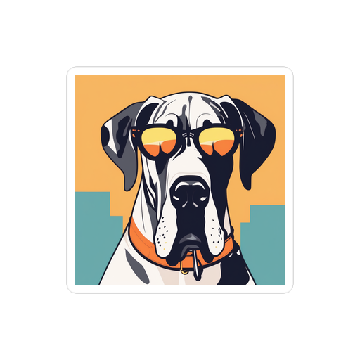 PugMug Custom Great Dane Sticker