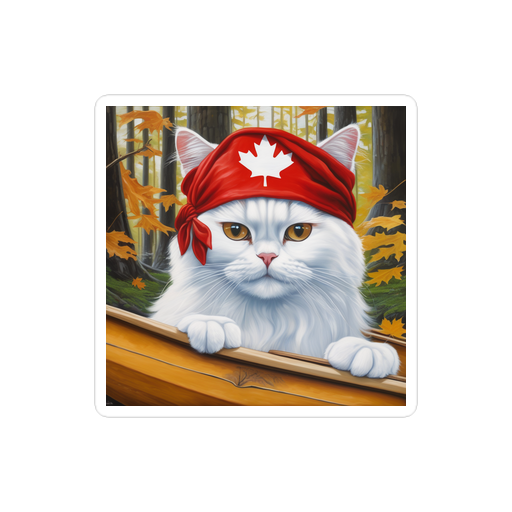 PugMug Custom White Persian Cat Sticker
