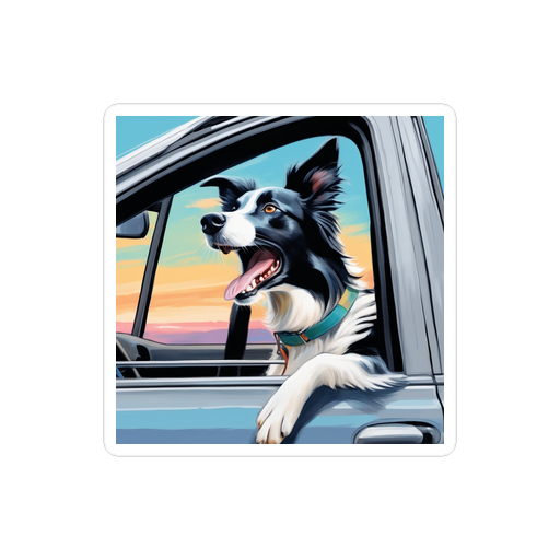 PugMug Custom Border Collie Sticker
