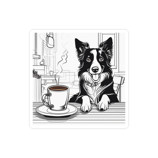 PugMug Custom Border Collie Sticker