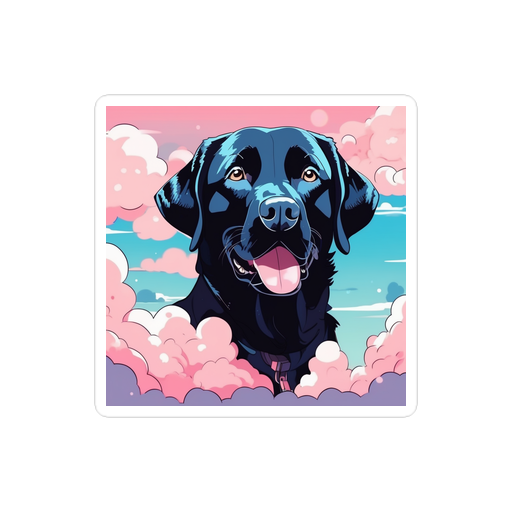PugMug Custom Black Labrador Retriever Sticker