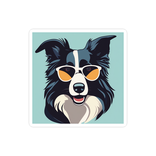 PugMug Custom Border Collie Sticker