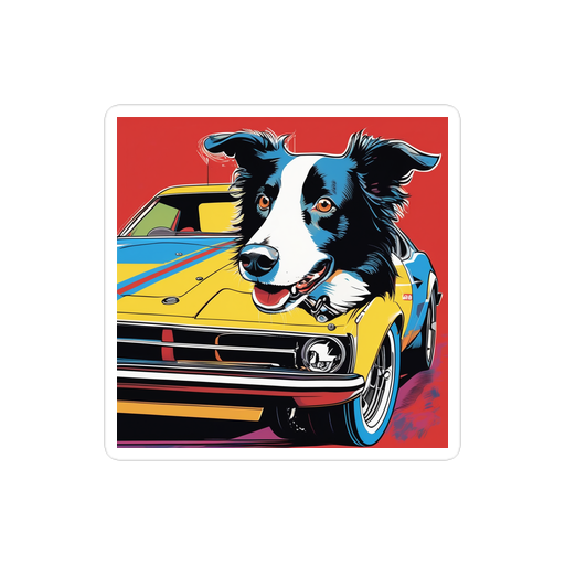 PugMug Custom Border Collie Sticker