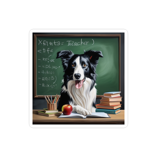 PugMug Custom Border Collie Sticker